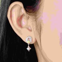 PNJ Magnétique: Bông tai vàng trắng 41,6% Sapphire, khẳng định sự sang trọng