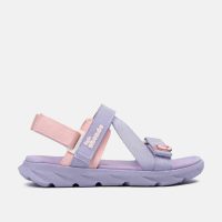 Sandal bé gái Little 6 capybara tím, phong cách năng động, cá tính