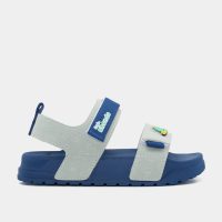 Sandal bé trai Little 4 xanh monogram - Vững bước tự tin khám phá thế giới