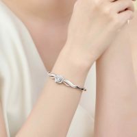 Vòng tay kim cương vàng trắng 14K PNJ Audax Rosa - Tặng người mình yêu thương